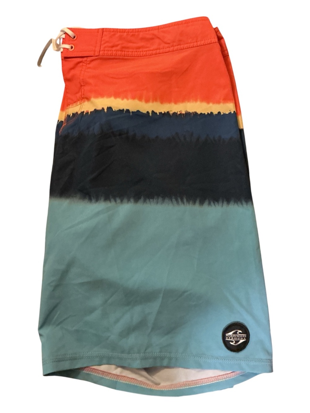 Quiksilver Men's Orange/Yellow/Navy/Teal Gradient Board Shorts